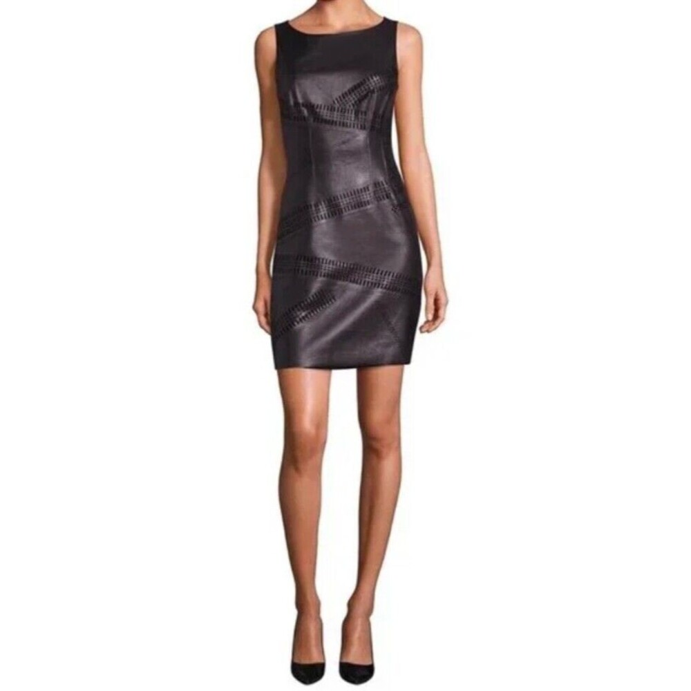 NWT Bailey 44 The Waterfalls Vegan Leather Dress - S